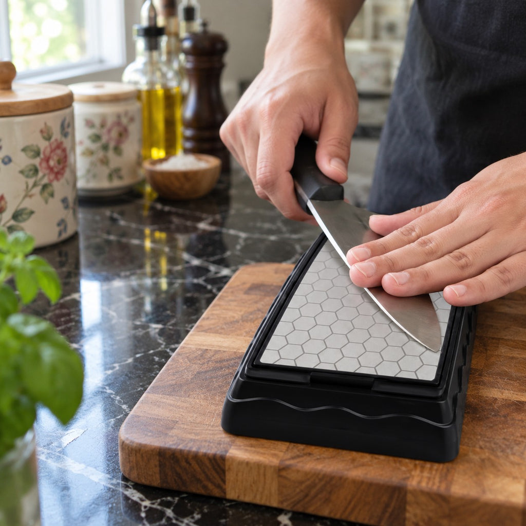 1000 Grit Diamond Sharpening Stone in a home kitchen