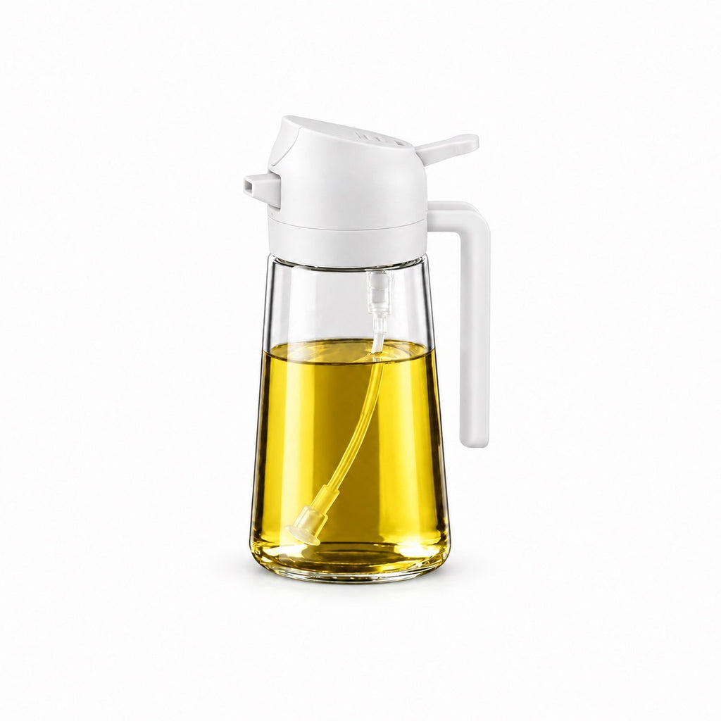 2-in-1 Oil Sprayer and Pourer for Cooking, White