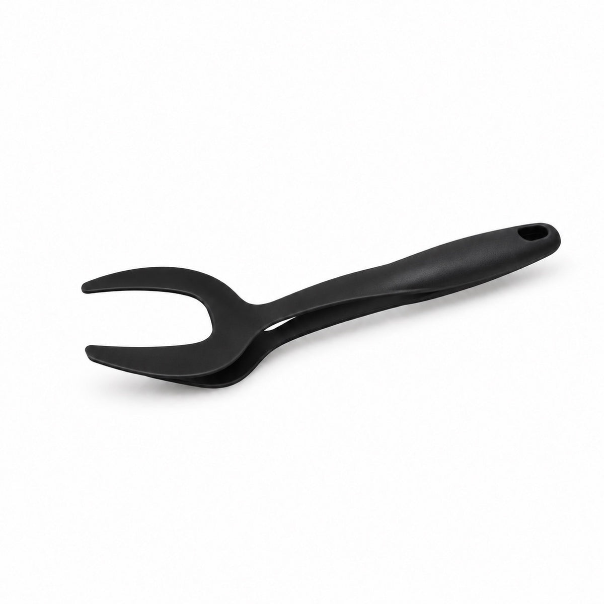 2-in-1 Spatula Tongs, Black