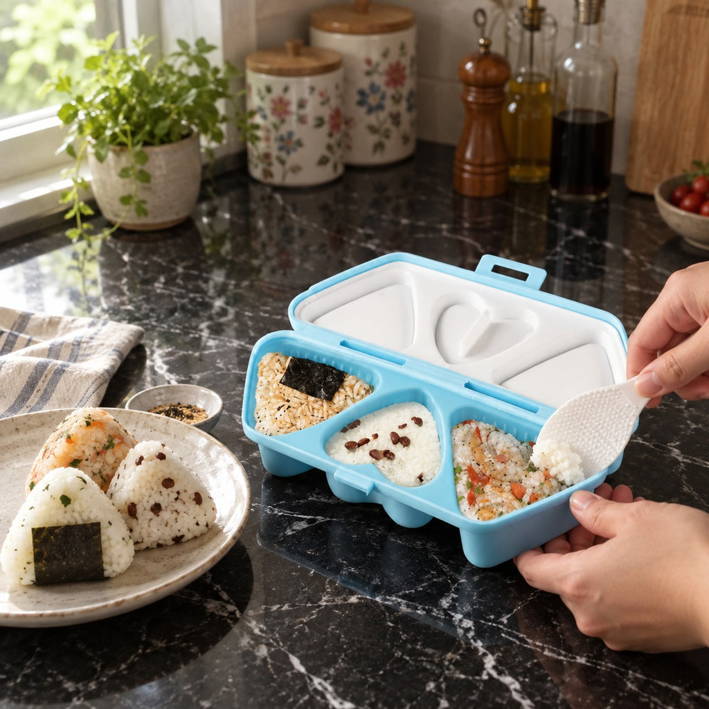 6-Compartment Onigiri Mold in a home kitchen