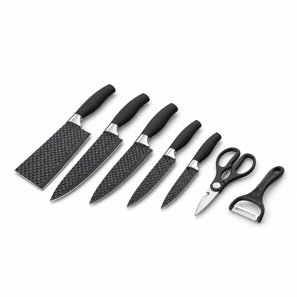 6-Piece Knife Set with Kitchen Scissors and Peeler