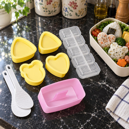 8-Piece Bento and Onigiri Mold Kit in a home kitchen