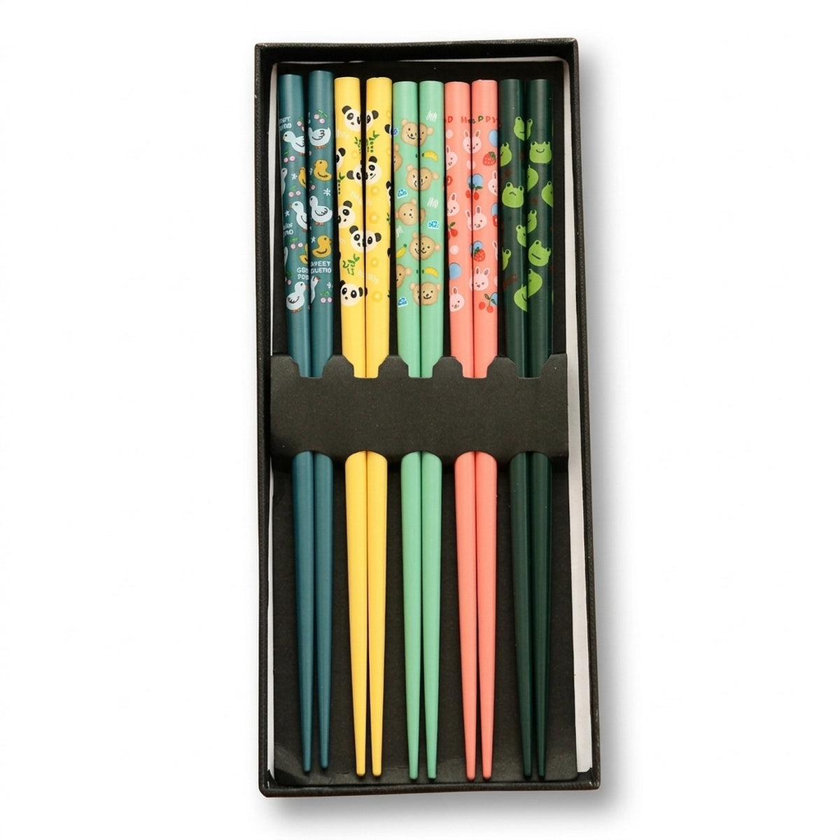 Bamboo Chopsticks Set, 5 Pairs, Pattern B