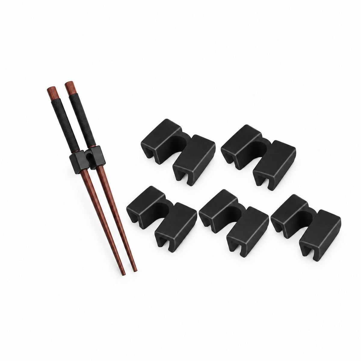 Chopstick Training Helpers, 5 Pack, Black