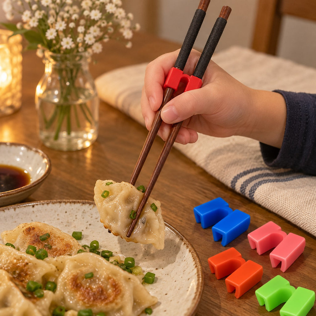 Chopstick Training Helpers, 5 Pack in a home kitchen