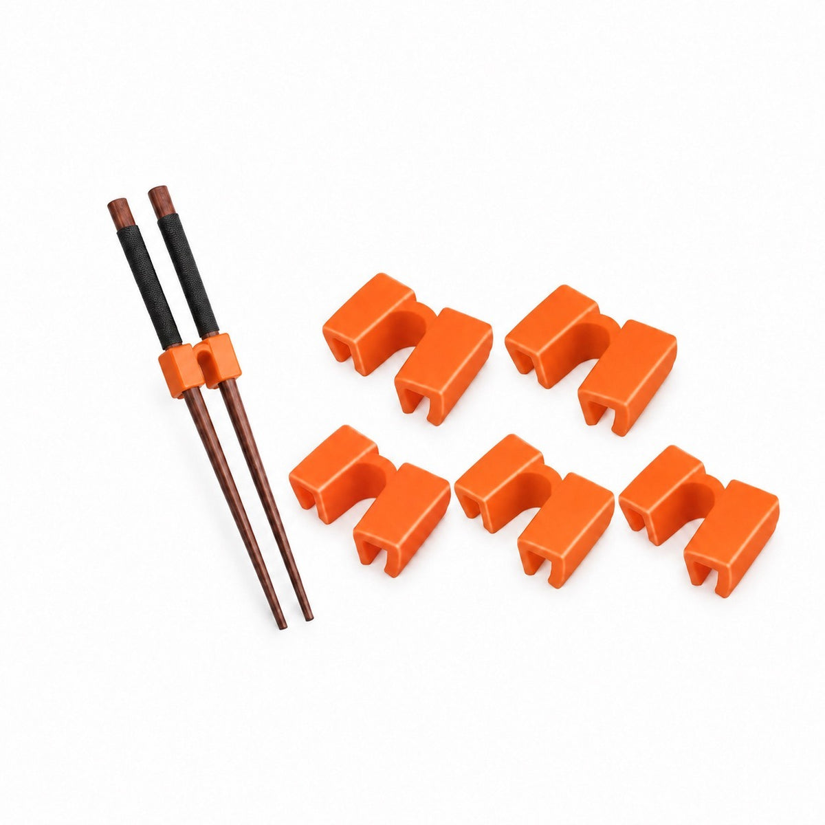 Chopstick Training Helpers, 5 Pack, Orange