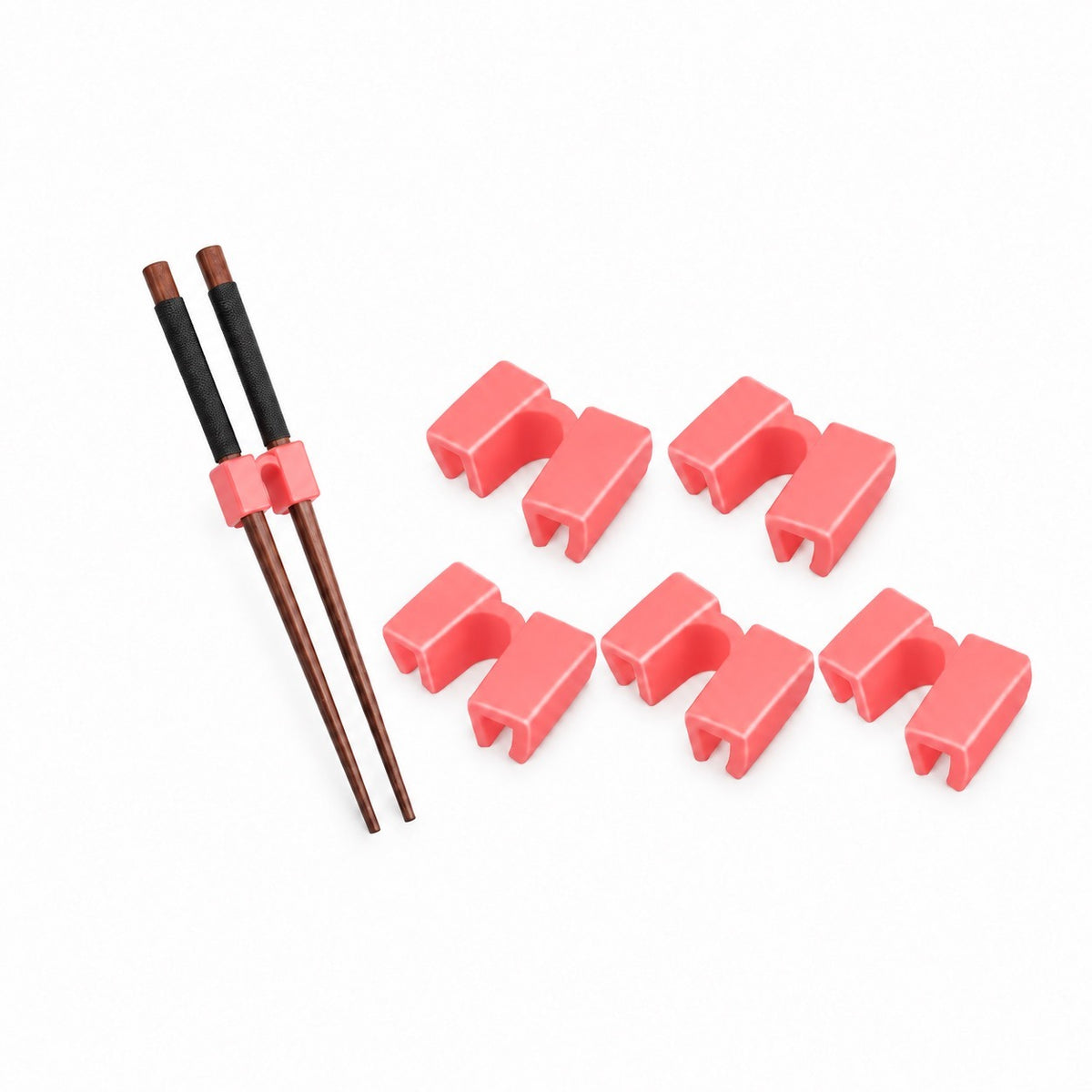 Chopstick Training Helpers, 5 Pack, Pink