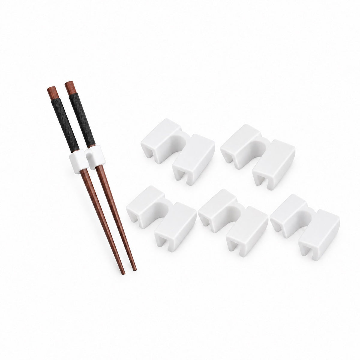 Chopstick Training Helpers, 5 Pack, White