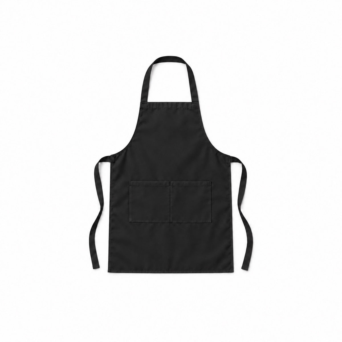 Classic Bib Apron with Front Pockets, Black