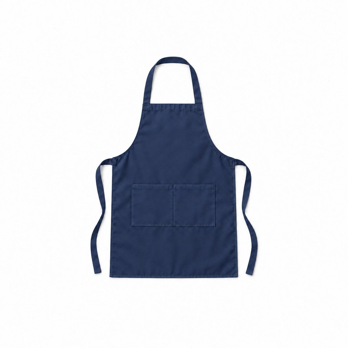 Classic Bib Apron with Front Pockets, Navy Blue