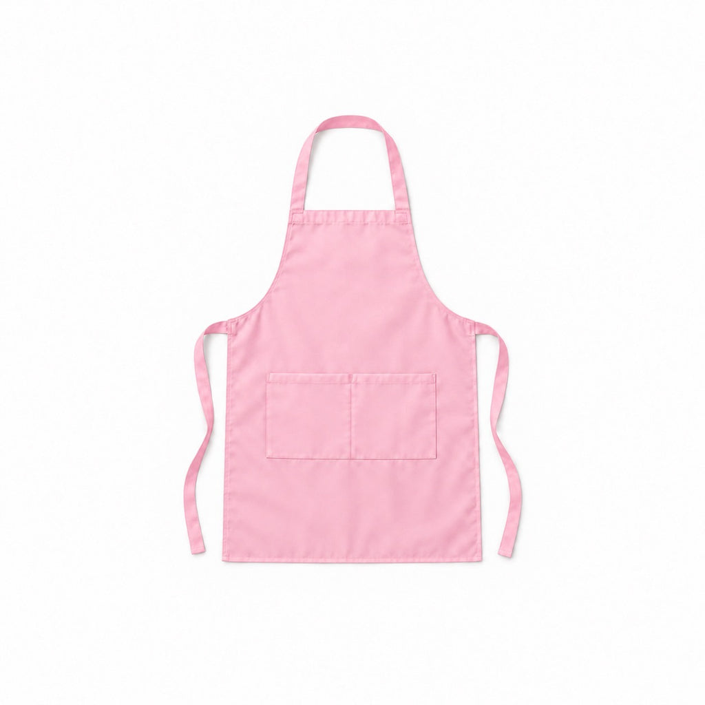 Classic Bib Apron with Front Pockets, Pink