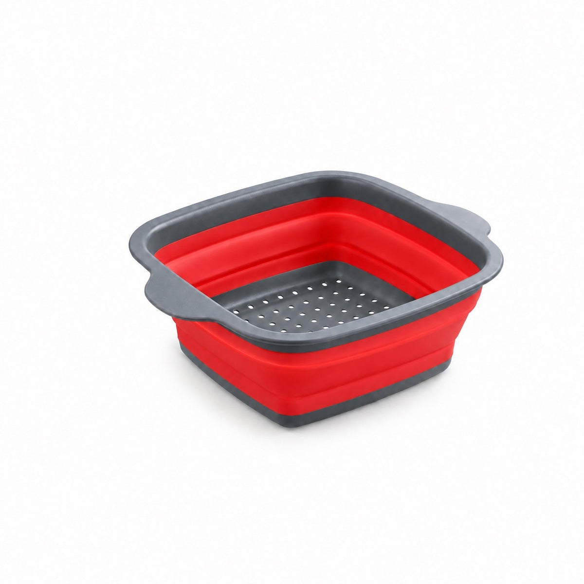 Collapsible Silicone Colander, Red