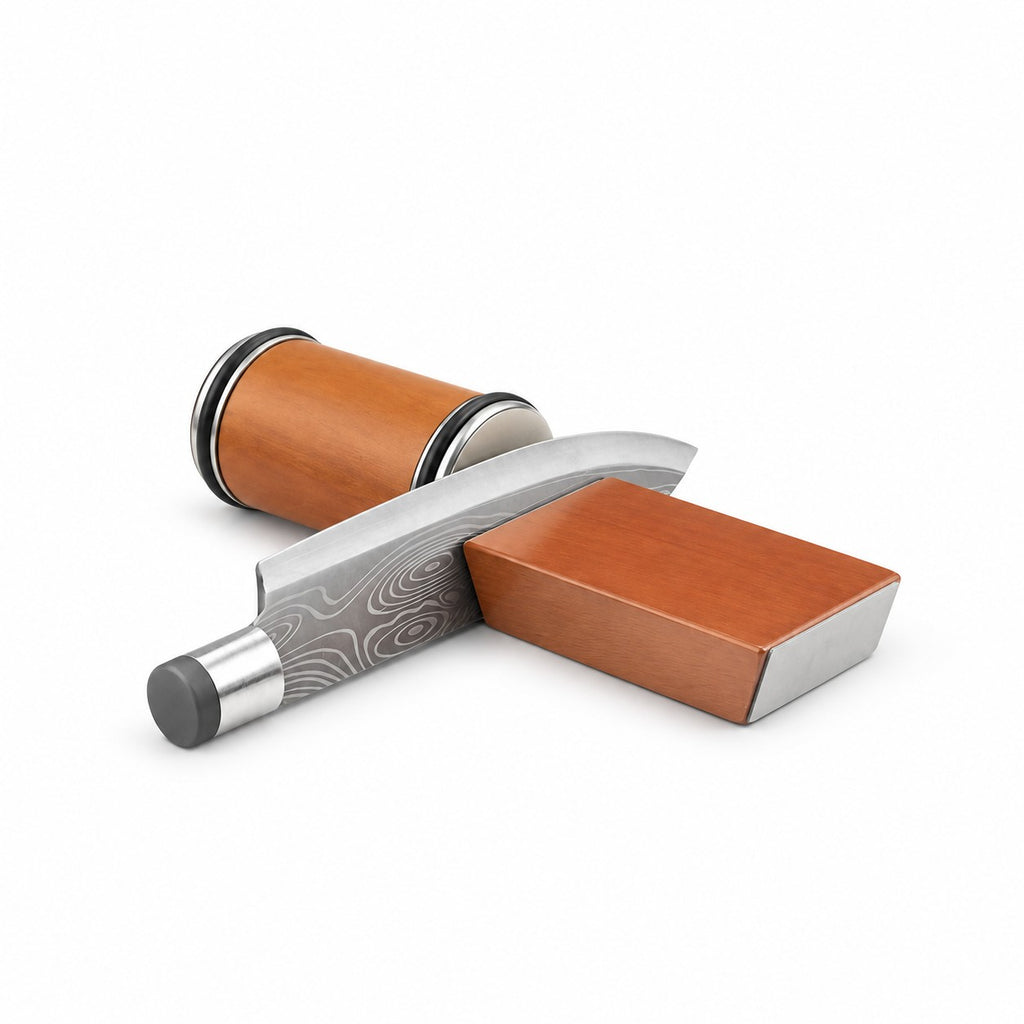 Diamond Knife Sharpener with Magnetic Angle Guide