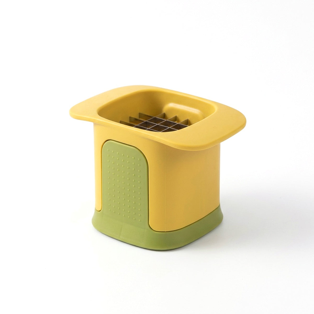 Hand-Press Fry and Veggie Cutter, Yellow
