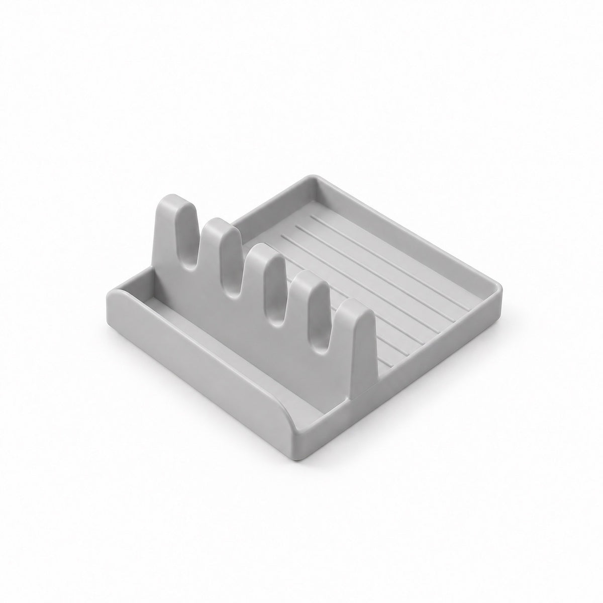 Lid and Spoon Rest with 4 Slots, Gray