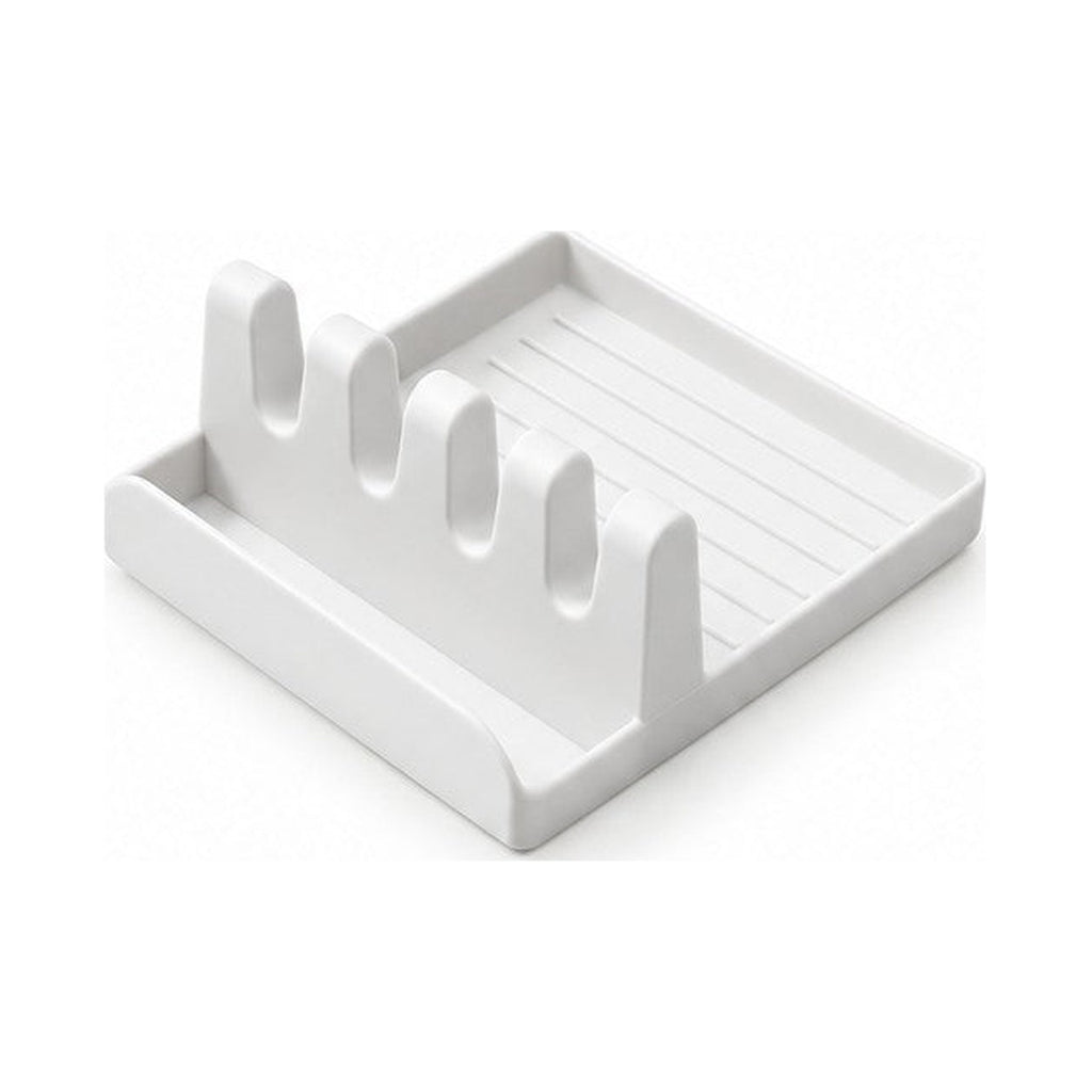 Lid and Spoon Rest with 4 Slots, White