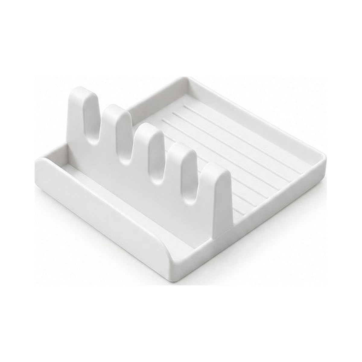 Lid and Spoon Rest with 4 Slots, White