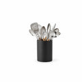 Matte Black Kitchen Utensil Holder Crock with Wide Stable Base