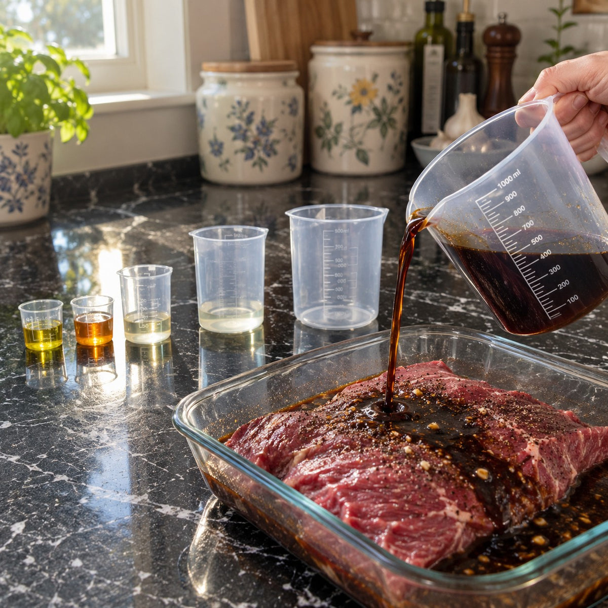 Measuring Cup Set (6 Pieces) in a home kitchen