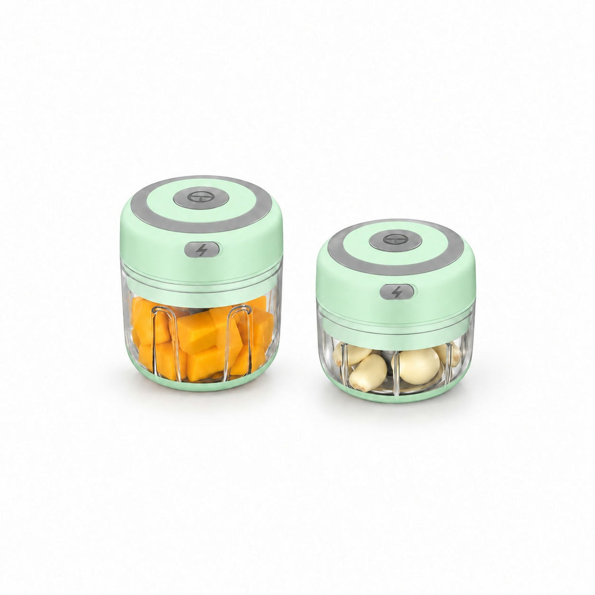Mini Electric Garlic Chopper, 250 ml, Rechargeable, Green