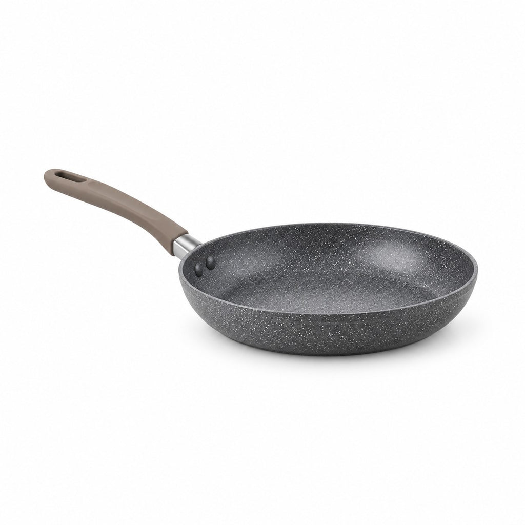 Non-Stick Stone-Effect Frying Pan with Raised Rim
