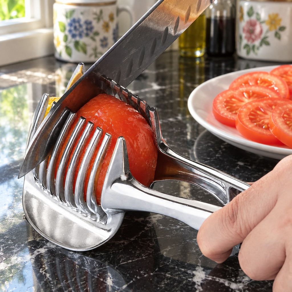 Parallel-Blade Tomato and Lemon Slicer in a home kitchen