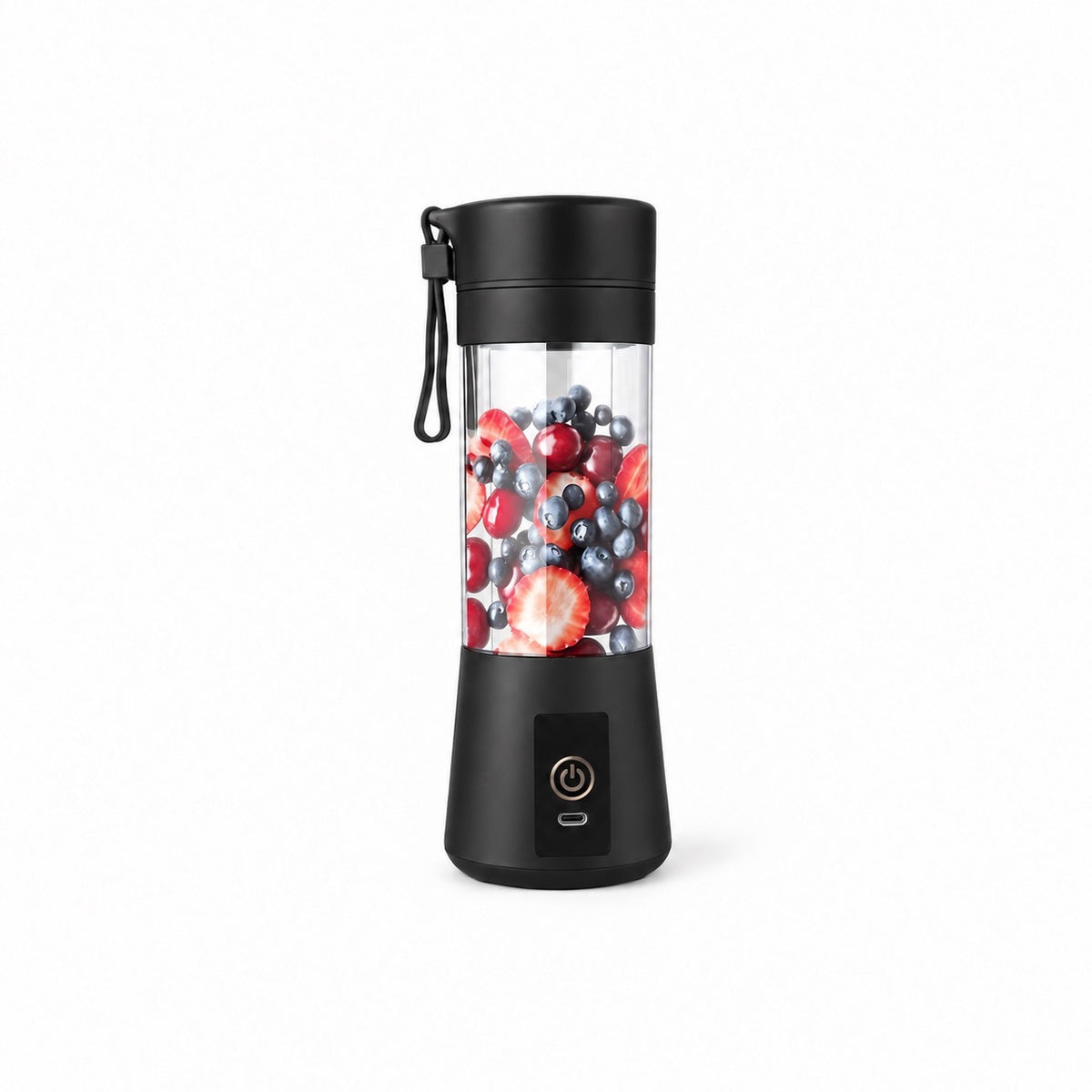 Portable USB Rechargeable Blender, 380 ml, Black