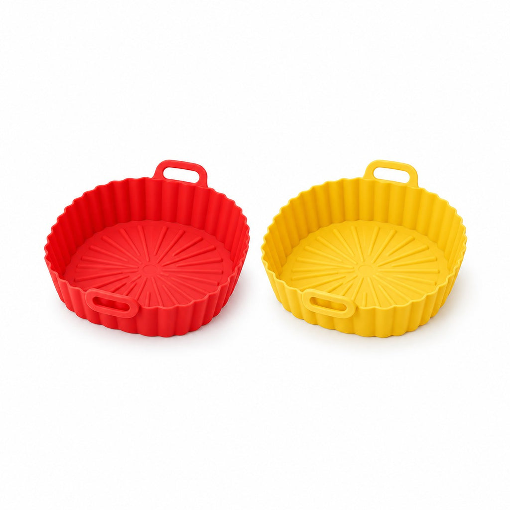 Reusable Silicone Air Fryer Liners Set of 2 with Handles