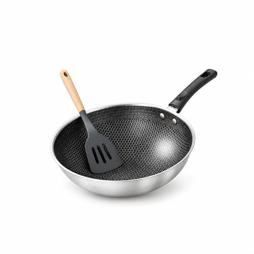 Stainless Steel Honeycomb Wok for Induction and Oven