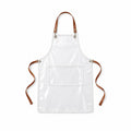 Transparent Kitchen Apron with Brown Straps