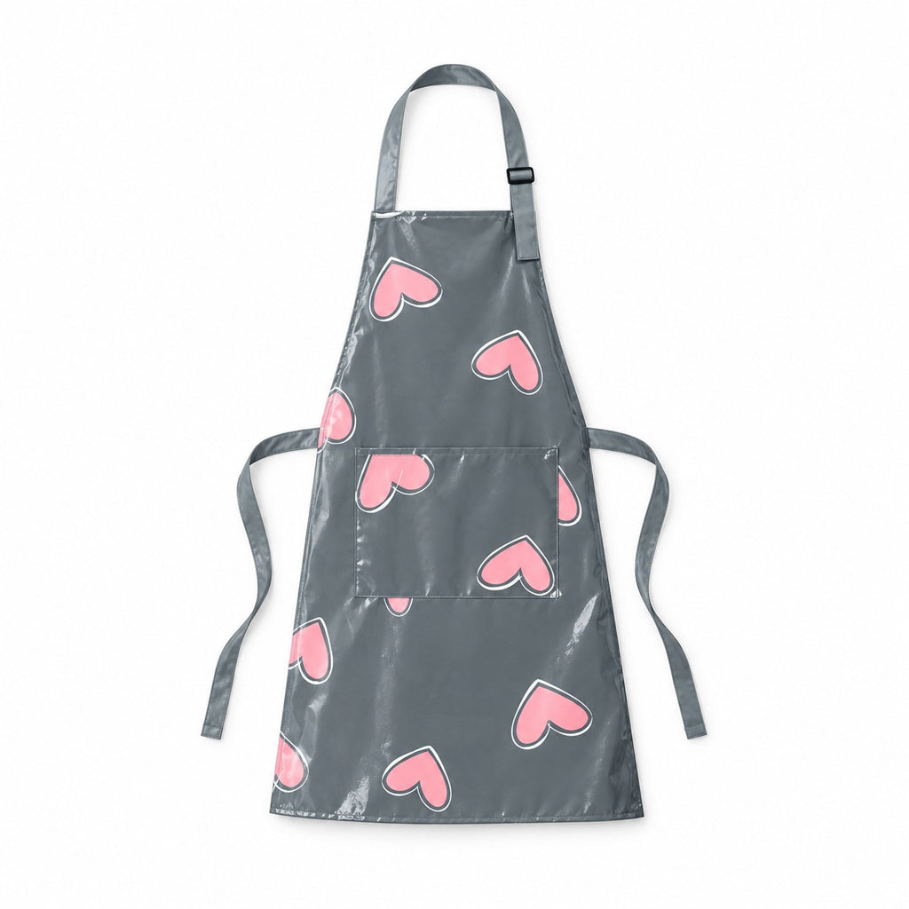 Waterproof Kitchen Apron, Heart or Daisy Print