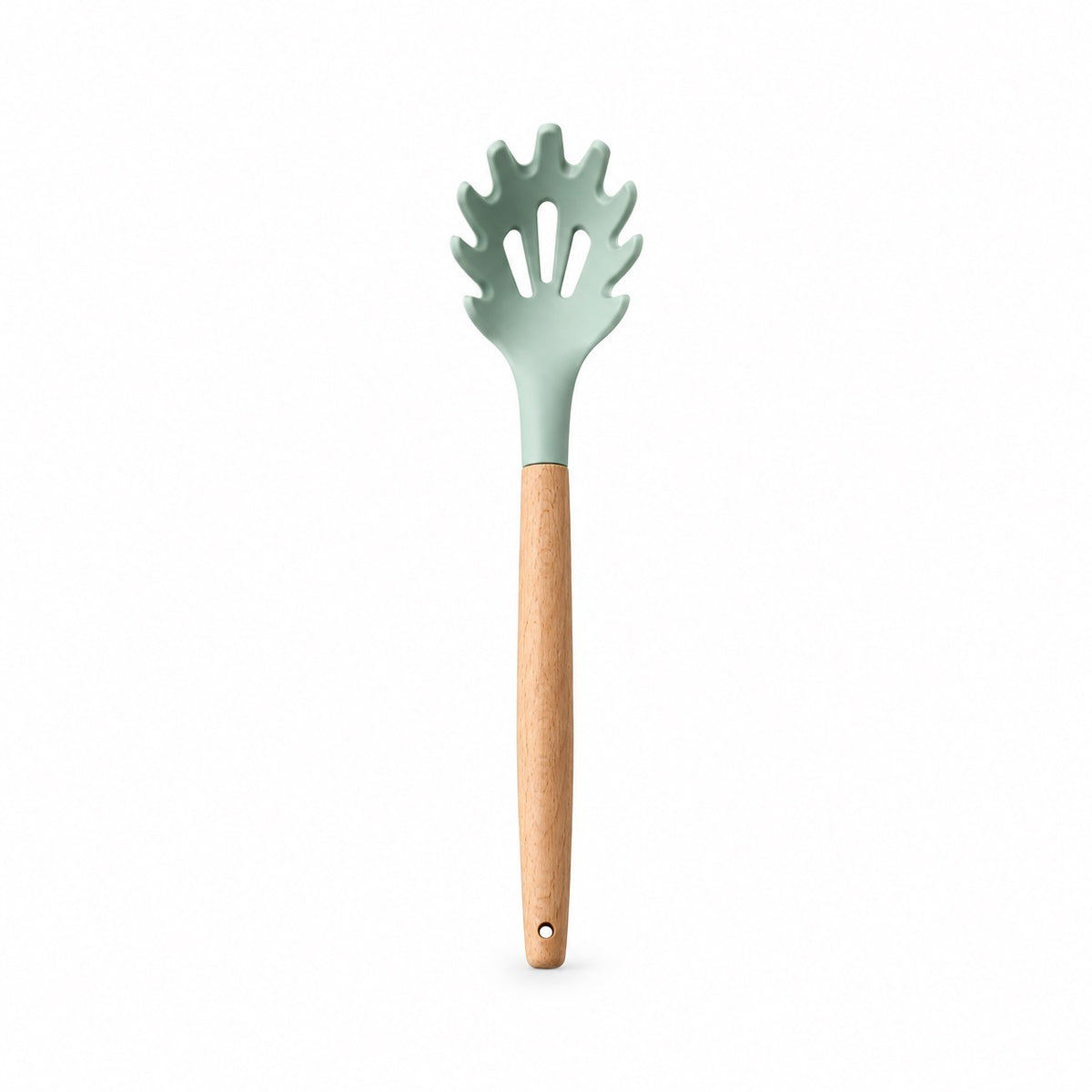 Wood-Handle Silicone Utensils, Pasta Server